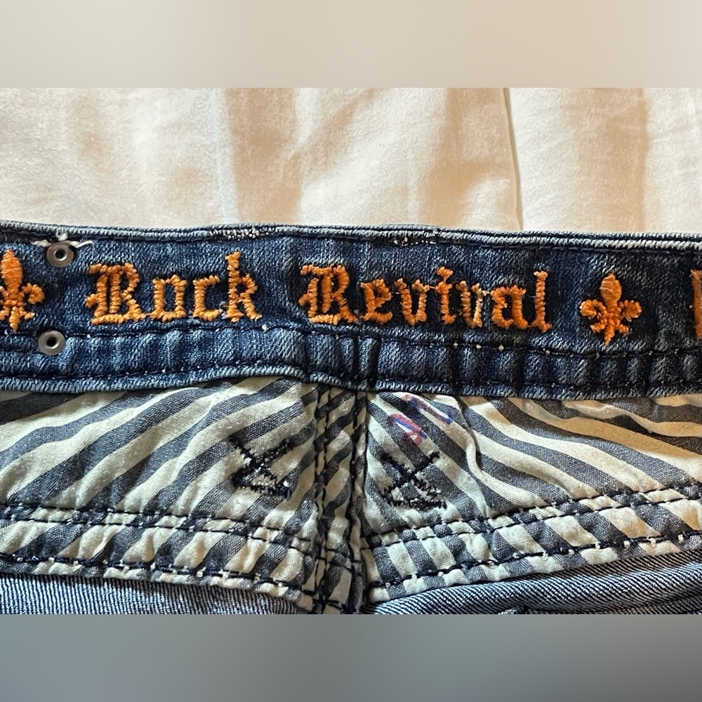 Rock Revival Leah Easy Boot Jeans Sz:29 Flap Pocket Western Cowgirl - Picture 2 of 12